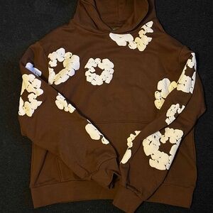 Brown denim hoodie